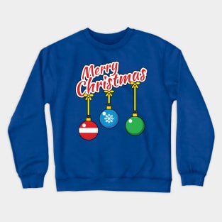 Merry Christmas with Hanging Balls Crewneck Sweatshirt